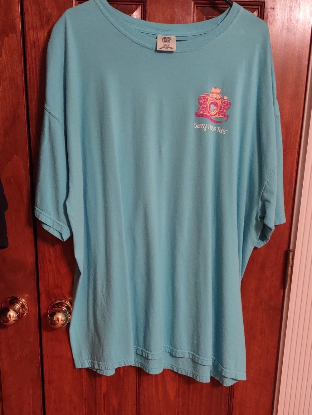 Comfort Colors Women's Turquoise Graphic Short Sleeve Tee